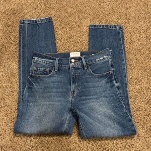 Frame Denim Women's Classic Sylvia Blue Straight Leg Jeans